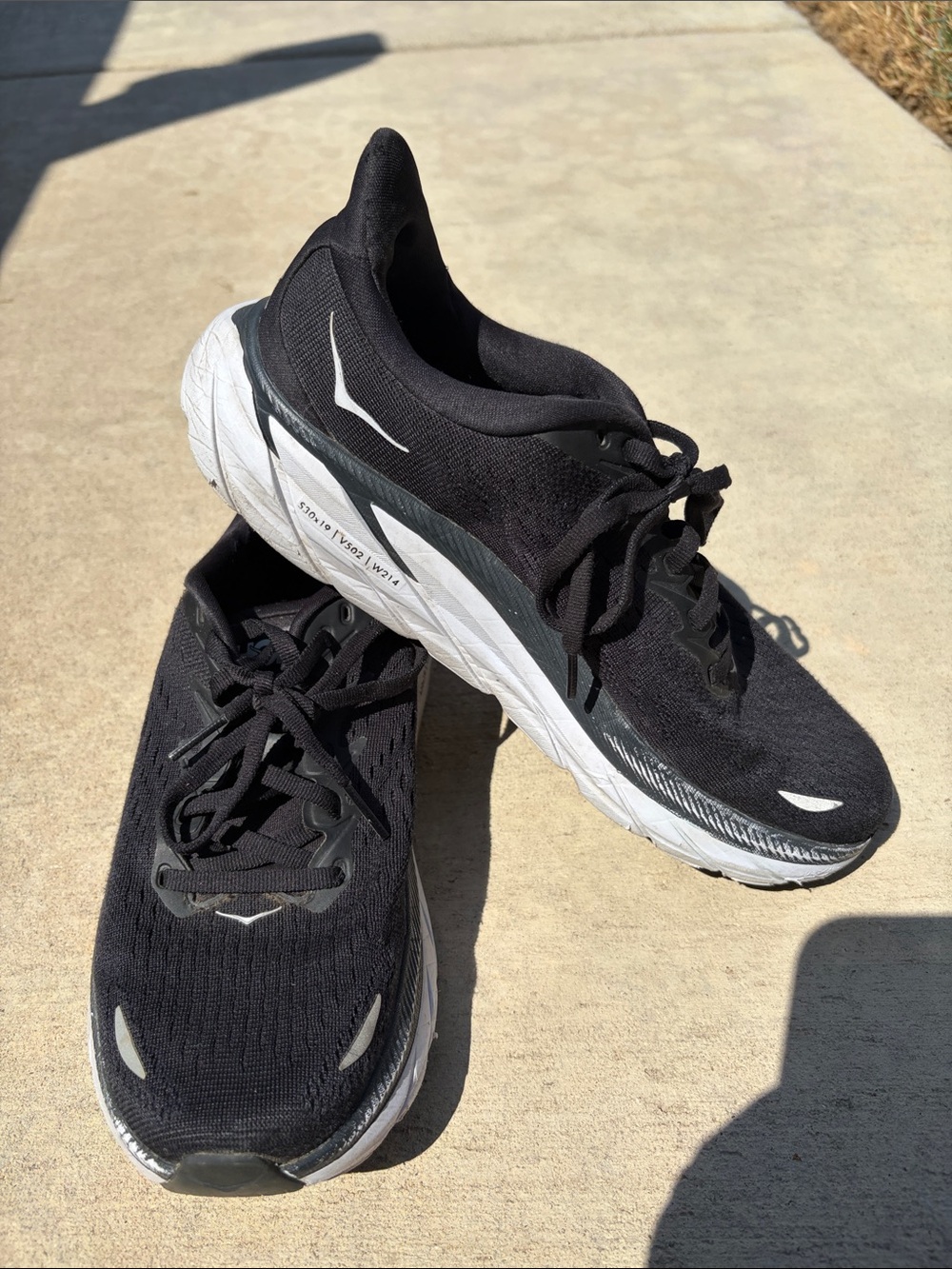 Hoka Black & White women's Athletic Running Shoes Clifton 8